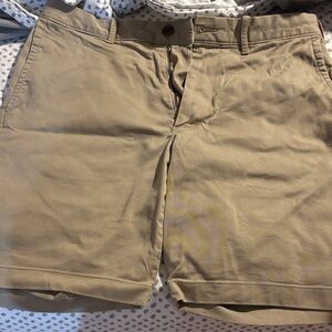J. Crew Men's Khaki Flat Front Shorts